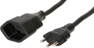 Rallonge GD H05RR-F3G1.0 5m noir type 12 / type 13