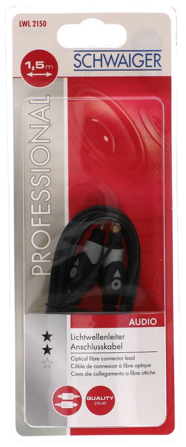 câble à fibre optique 1.5m noir