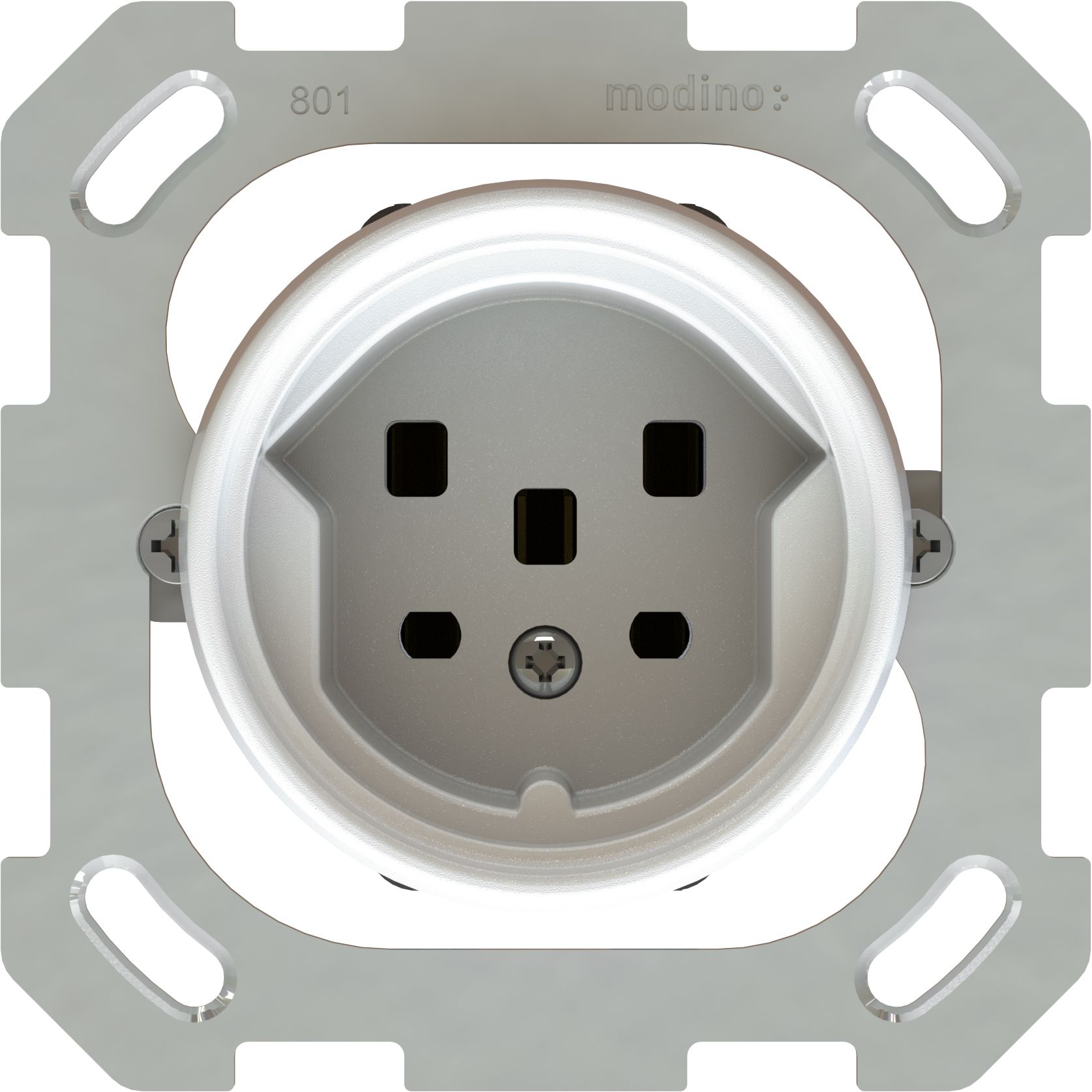 prise 1x type 25 insert avec plaque frontale exo IP55 blanc