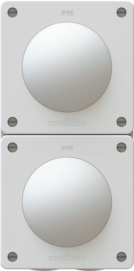 combinaison interrupteur s3 / s3 ta.2x1 AP exo IP55 blanc