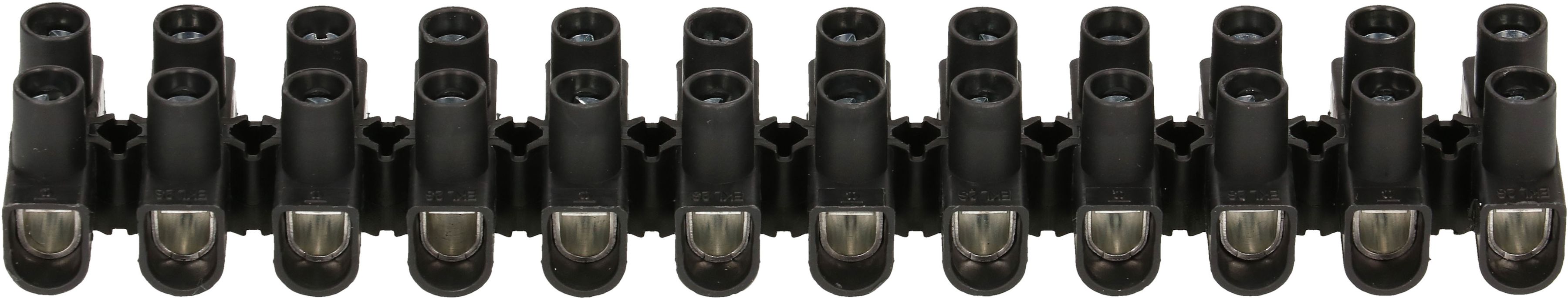 barrete de bornes EKL 0 S 1-4mm2 12 pôles noir