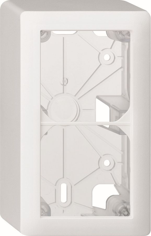 Gehäuse mit Montagerahmen Gr.2x1 AP Kallysto weiss