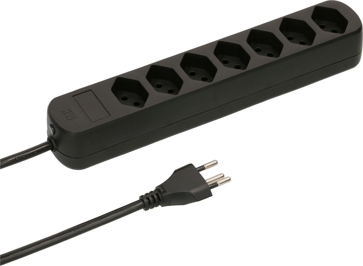 Steckdosenleiste Basic Line 7x Typ 13 schwarz 1.5m