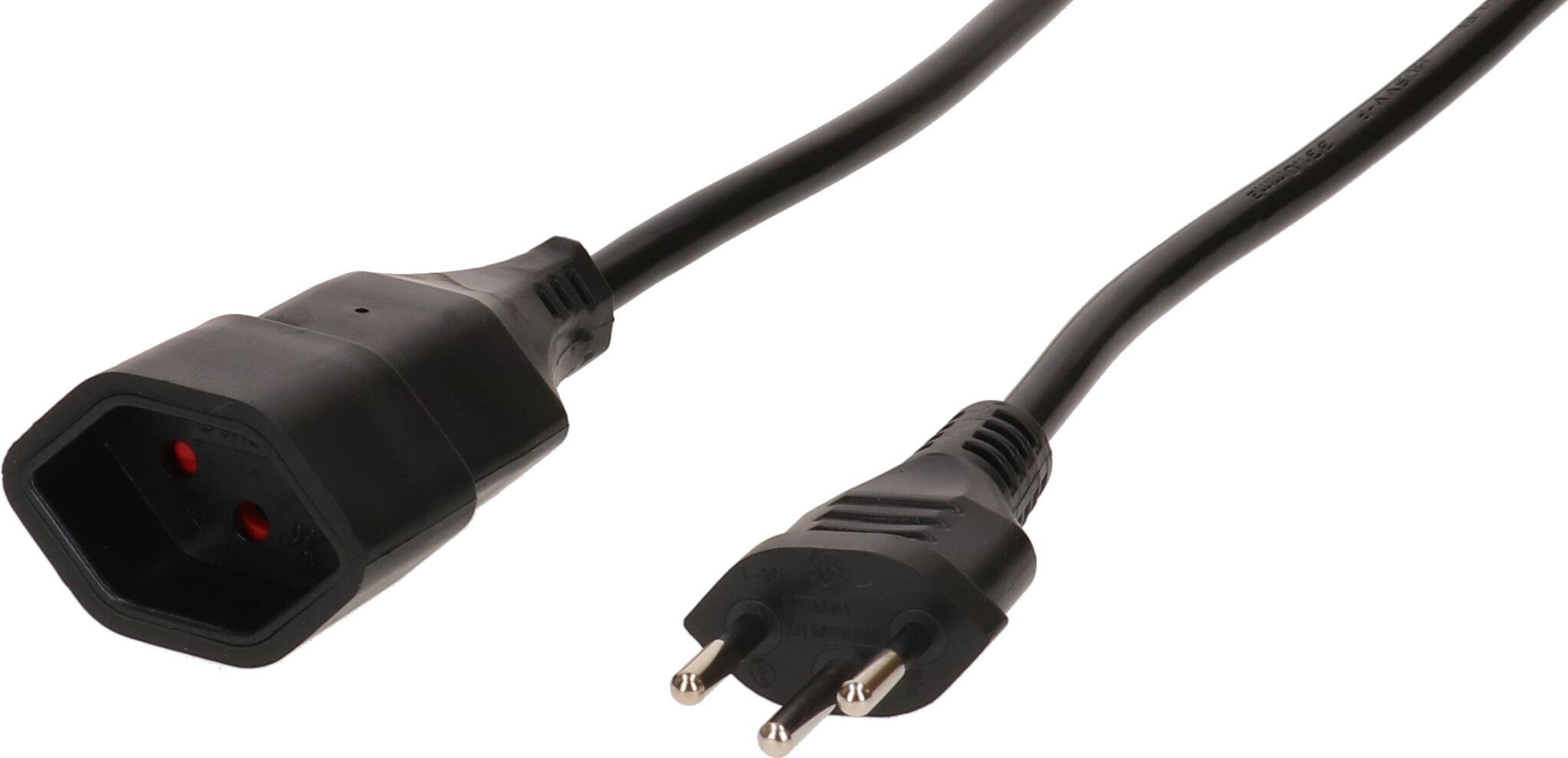 Rallonge TD H05VV-F3G1.0 5m noir BS type 12 / type 13