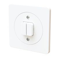 interrupteur à poussoir double schéma 3+3 ENC maxONE blanc