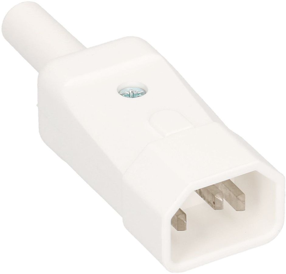 fiche de connecteur type C14 3 pôles blanc