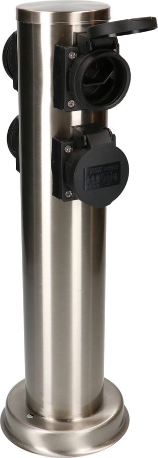 colonne de prises de jardin 4x type 13 IP55 rond acier