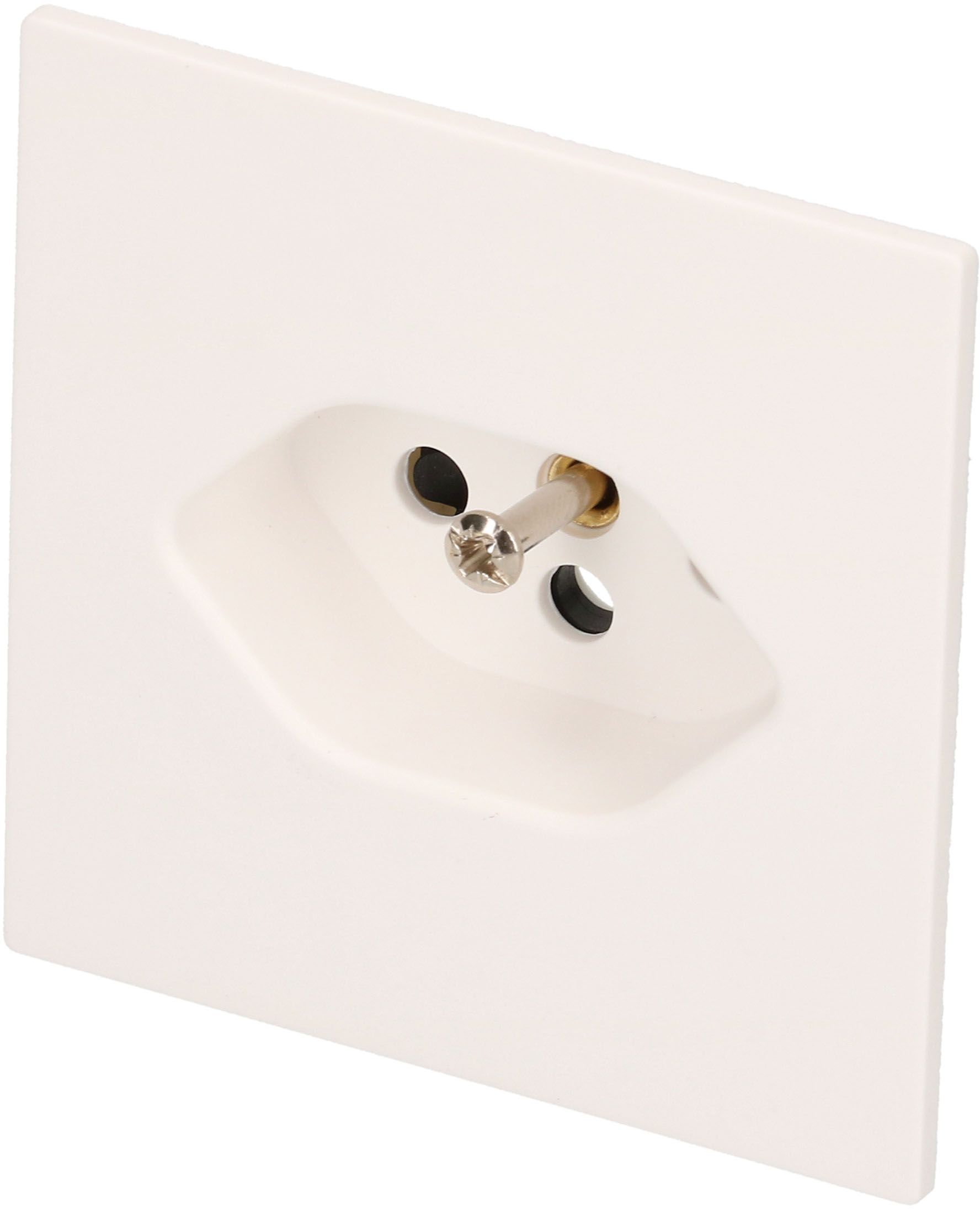 prise 1x type 13 plaque frontale BS Kallysto blanc