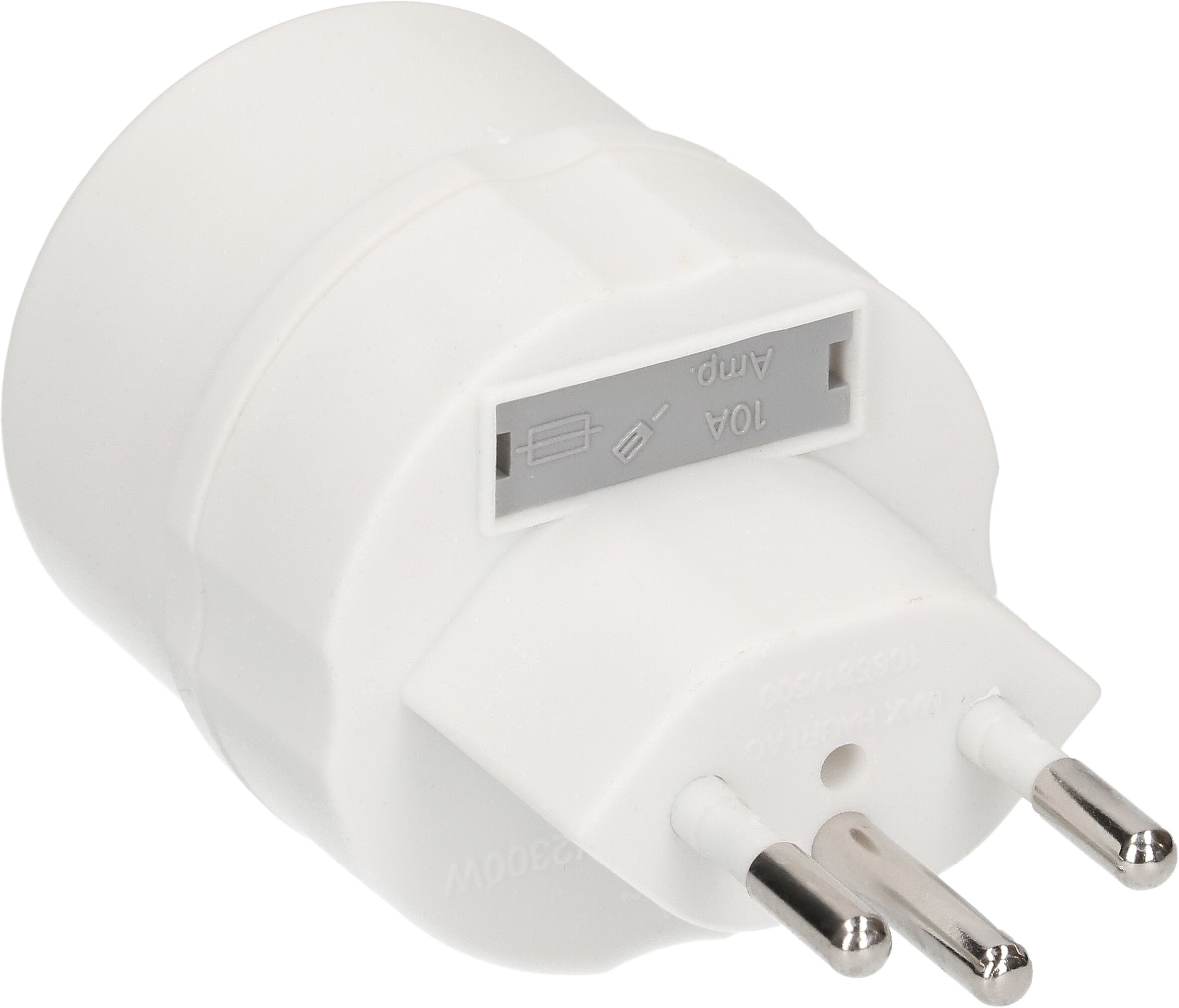 adaptateur de voyage type 12 / Schuko USA Japon 3/2-pôles blanc