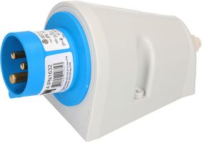 Fiche murale CEE 2P+E 230V/16A bleu IP44