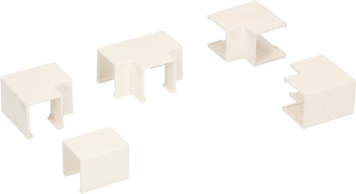 Connessione canalina 25x16mm bianco assortito 5 pz.