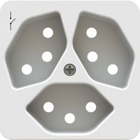prise 3x type 13 1S plaque frontale priamos blanc