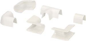 Raccords de goulotte 7mm blanc assorti 10 pcs.