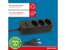 multiprise Basic Line 3x type 13 nr interrupteur 1.5m Green+Fair