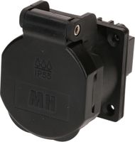 prise à encastrer 1x type 21 L+N IP55 noir