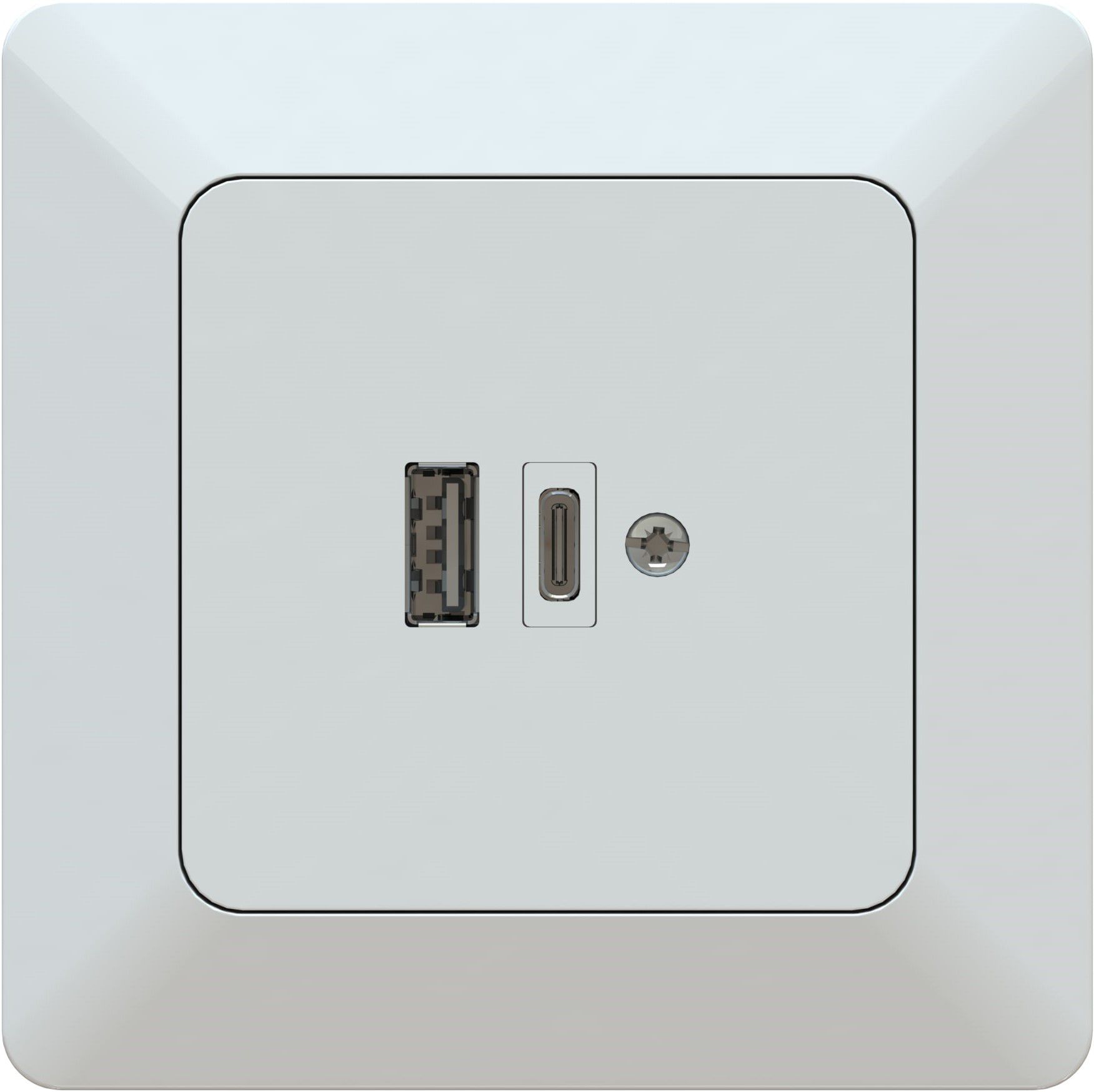 bloc chargeur USB-A+C 65W AP priamos blanc