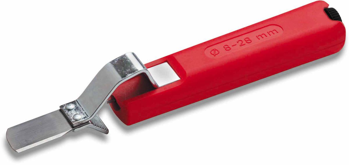 Couteau pour câbles avec lame droite 8-28mm de diamètre standard