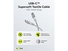 câble de recharge USB-C textile supersoft 1m blanc