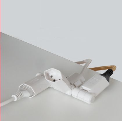 multiprise clip-clap Line 3x type 13 blanc interrupteur 2m