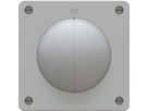 interruttore doppio schema 3+3 AP exo IP55 grigio luce