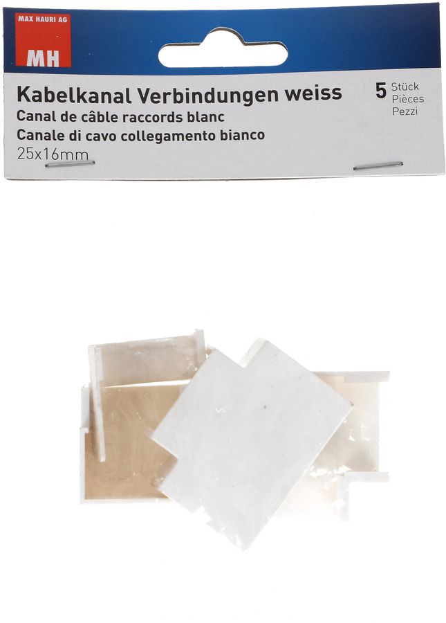 Connessione canalina 25x16mm bianco assortito 5 pz.