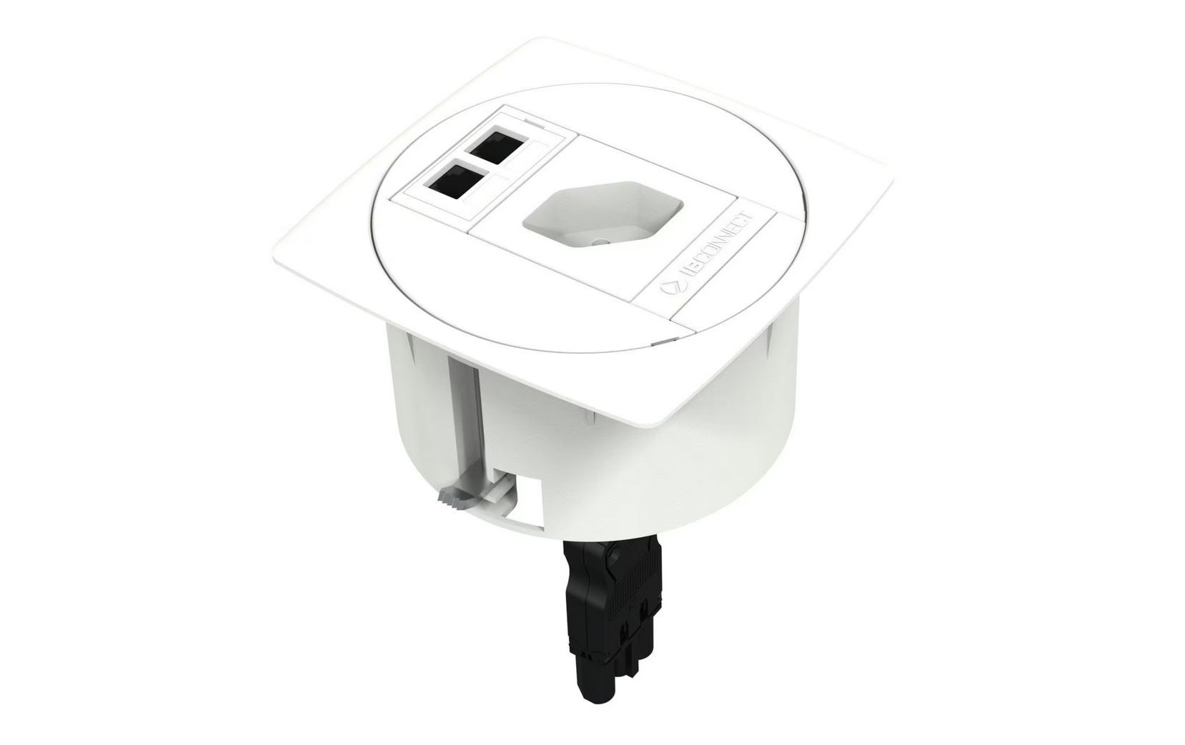 UNIT bloc multiprise blanc 1x type 13 2x RJ45 Cat 6