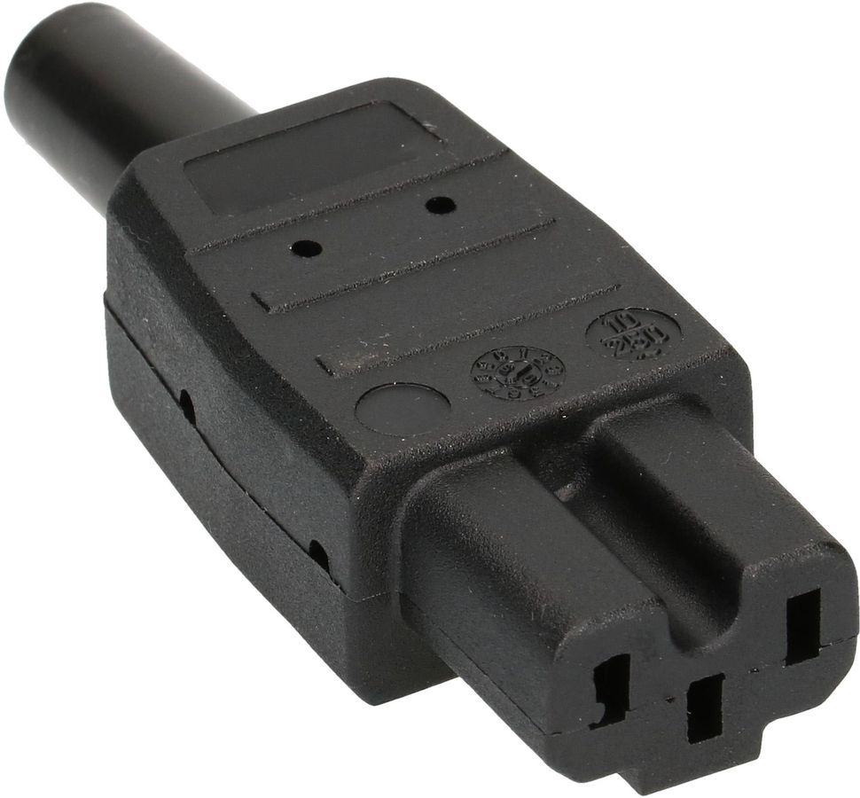 prise de connecteur type C15A 3 pôles noir