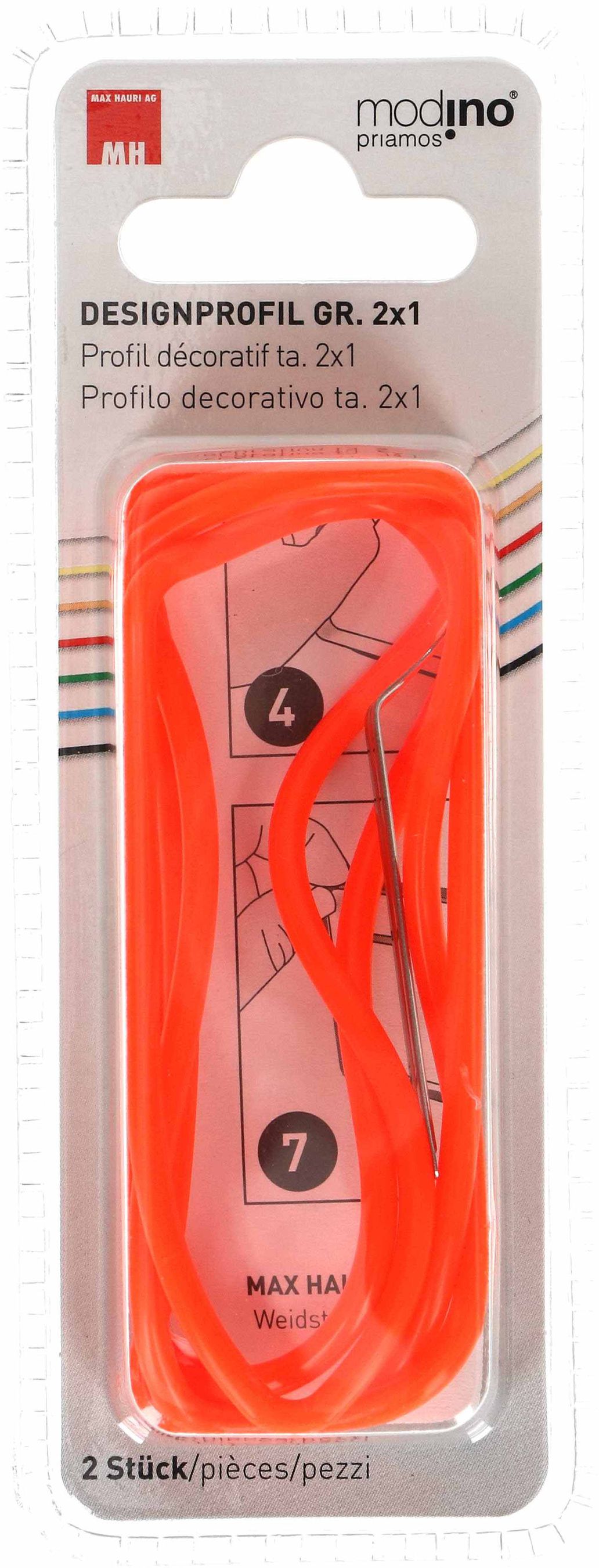 Designprofil Gr.2x1 priamos orange / 2 Stück