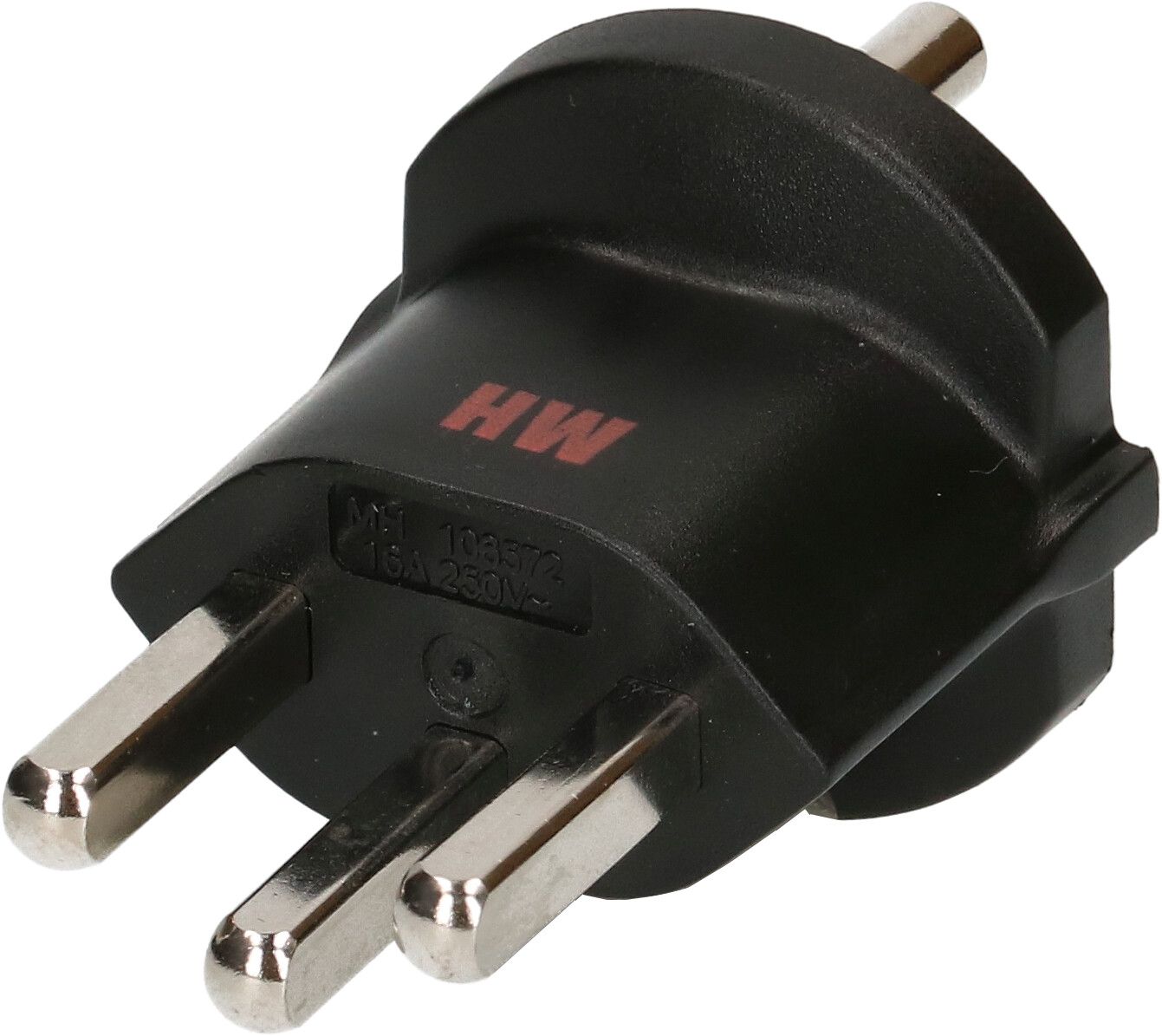 adaptateur fixe type 23 / Schuko CEE 7/7 noir