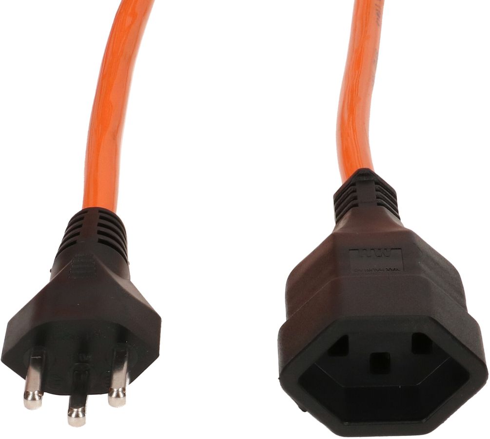 Rallonge EPR/PUR H07BQ-F3G1.5 5m orange type 23 / type 23