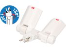 multi adaptateur clip-clap 2x type 13 3 pôles blanc BS