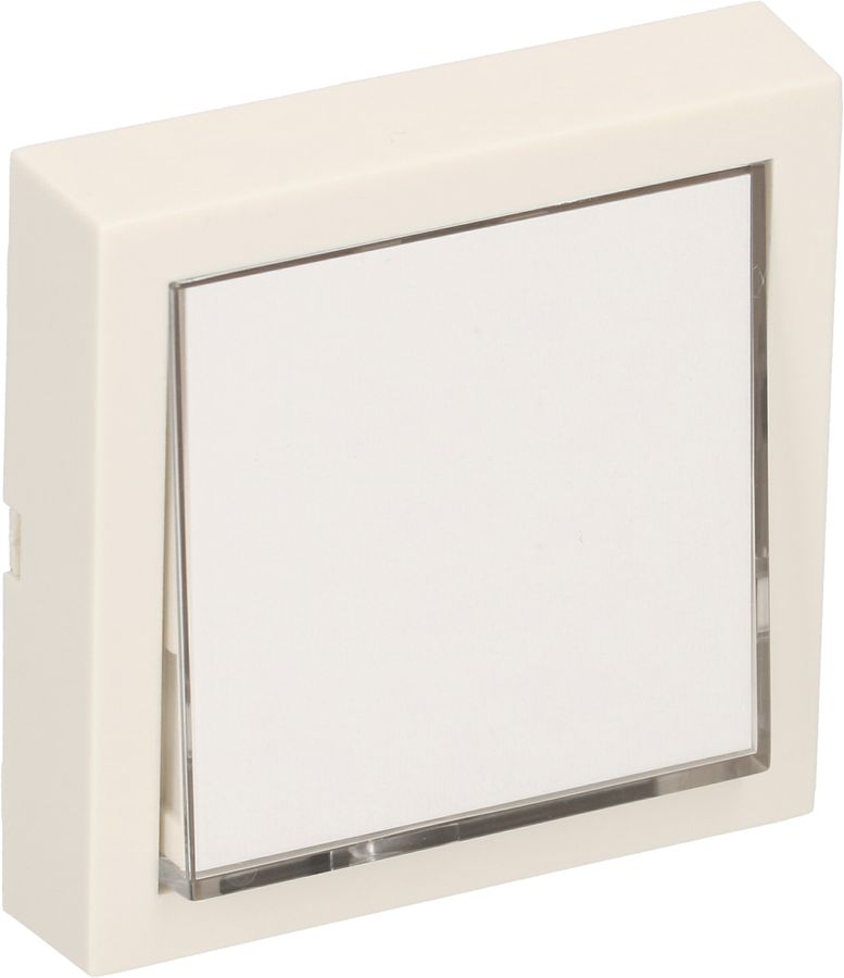 Bouton-poussoir carré blanc ivoire