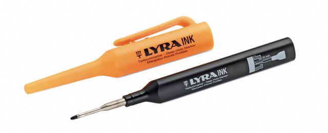 Marcatore per fori profondi rosso - larghezza linea 1 mm