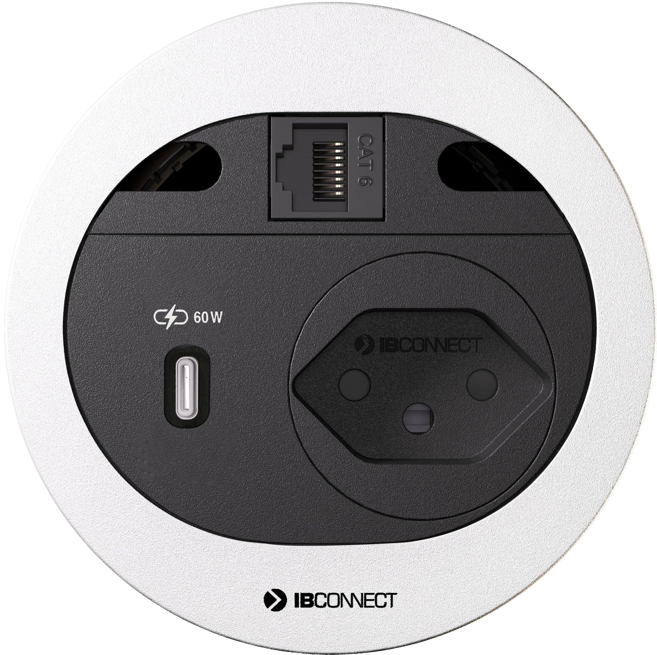 DIVUS bloc multiprise blanc 1x type 13 1x USB-C 60W 1x RJ45