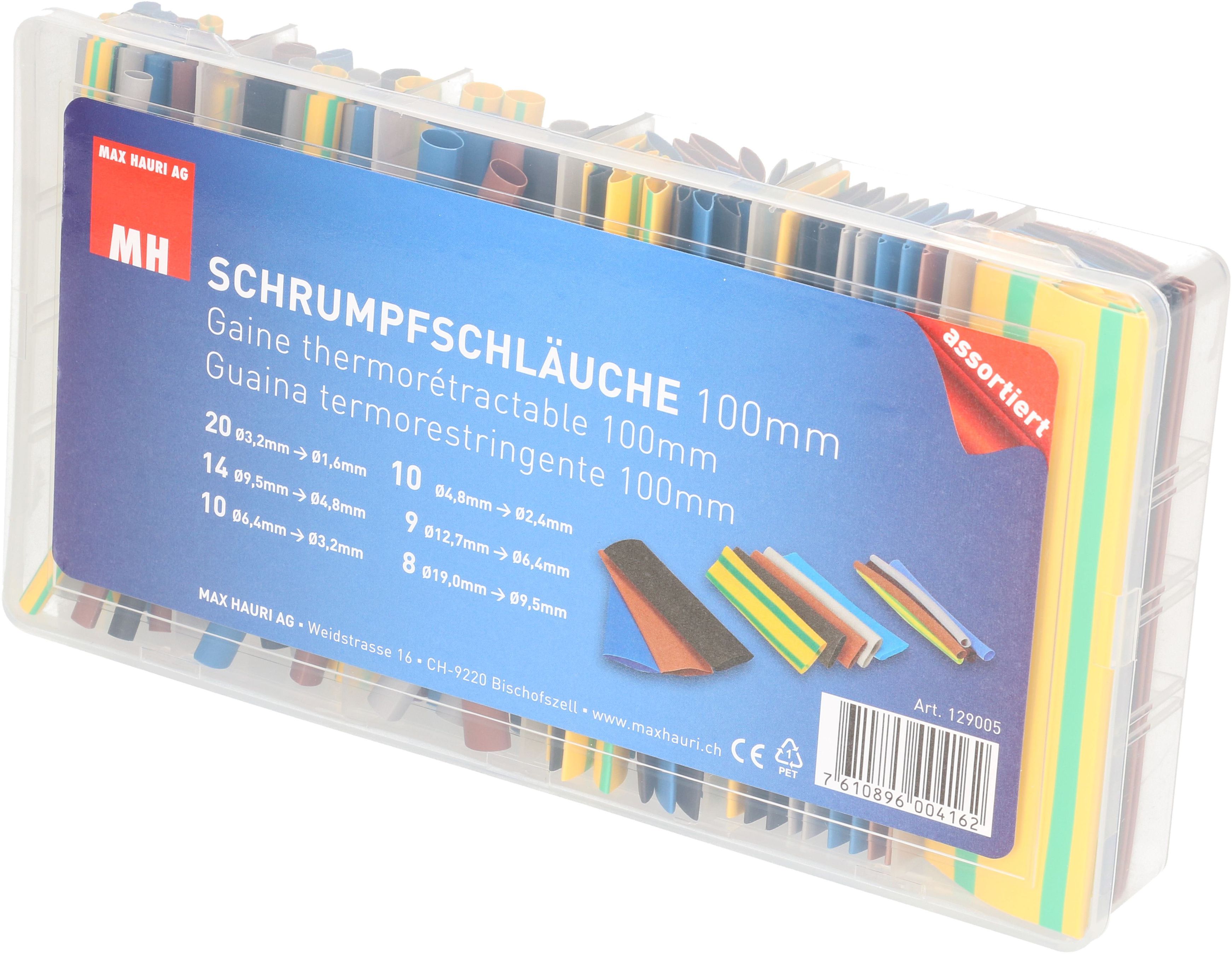 boîte gaine thermorétractable assortie