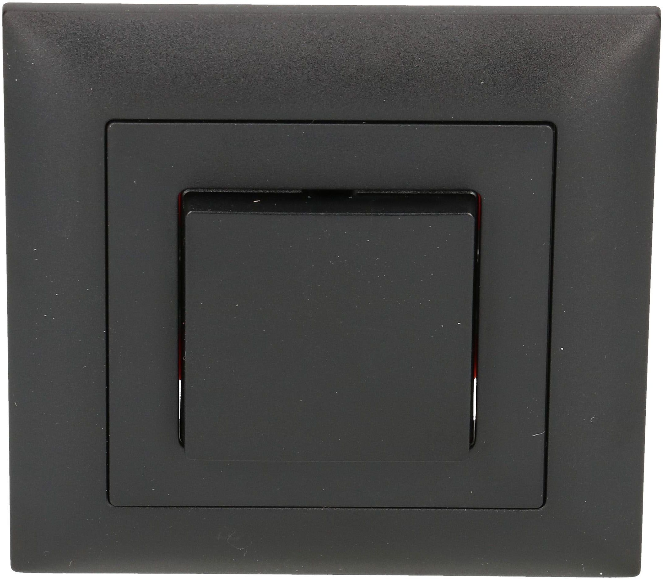 interrupteur à poussoir schéma 6 ENC EdizioDue noir