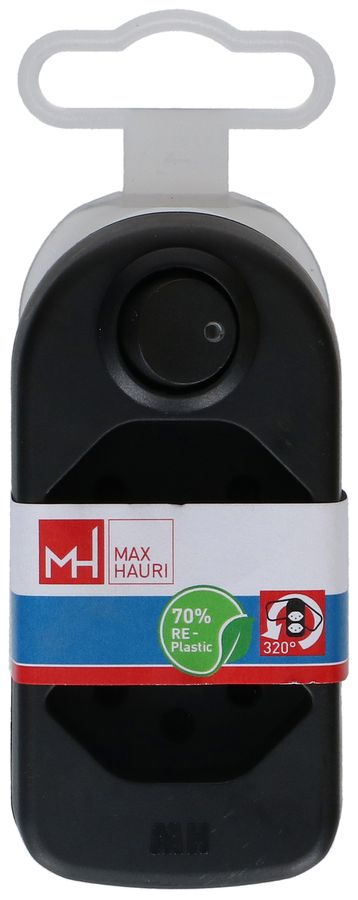 multi adaptateur ADAPT 2x type 13 noir rotatif interr. Green+Fair