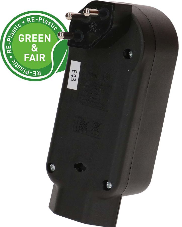 multi adaptateur ADAPT 3+1x type 13 noir rotatif Green+Fair