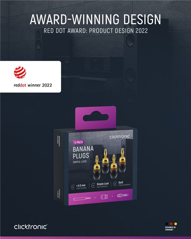 Clicktronic fiche banane or noir