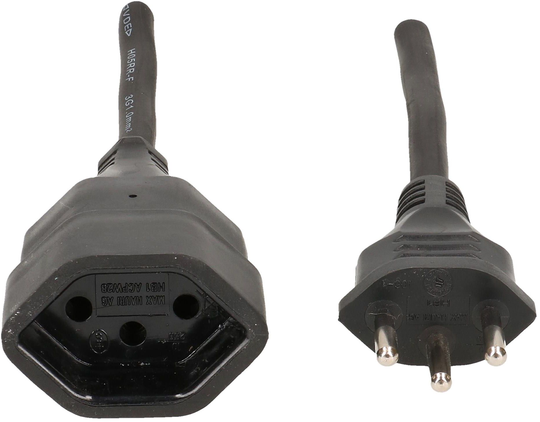 GD-Verlängerung H05RR-F3G1.0 5m schwarz Typ 12 / Typ 13