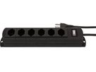 multiprise Prime Line 6x type 23 noir interrupteur 5m
