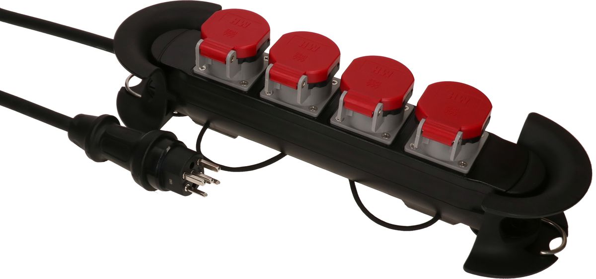 multiprise Construct Line 4x type 25 IP55 noir 5m