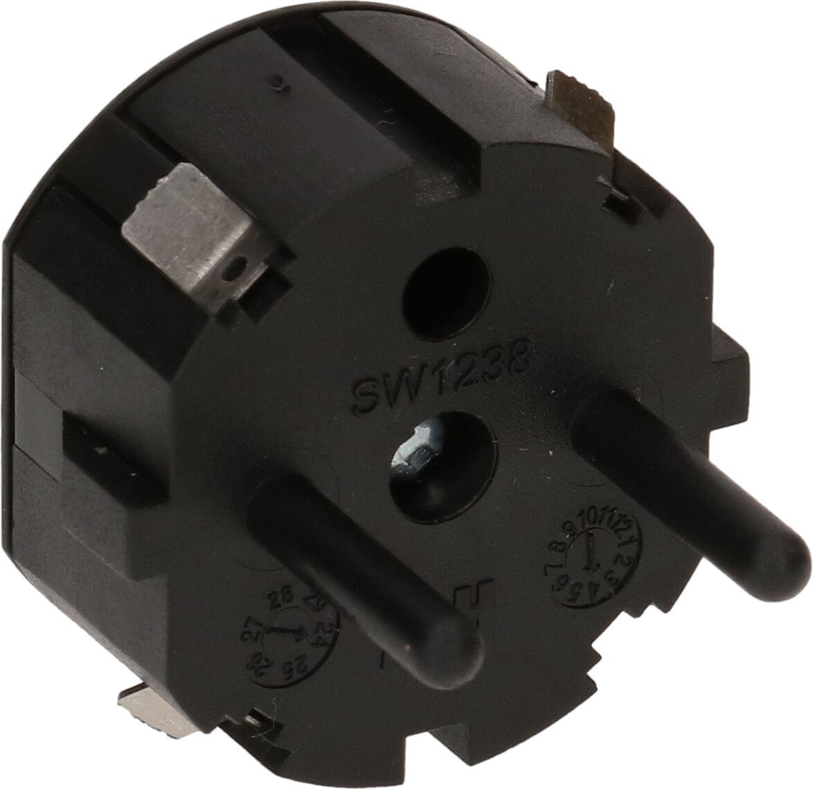 fiche aveugle Schuko pour Powerbanks noir