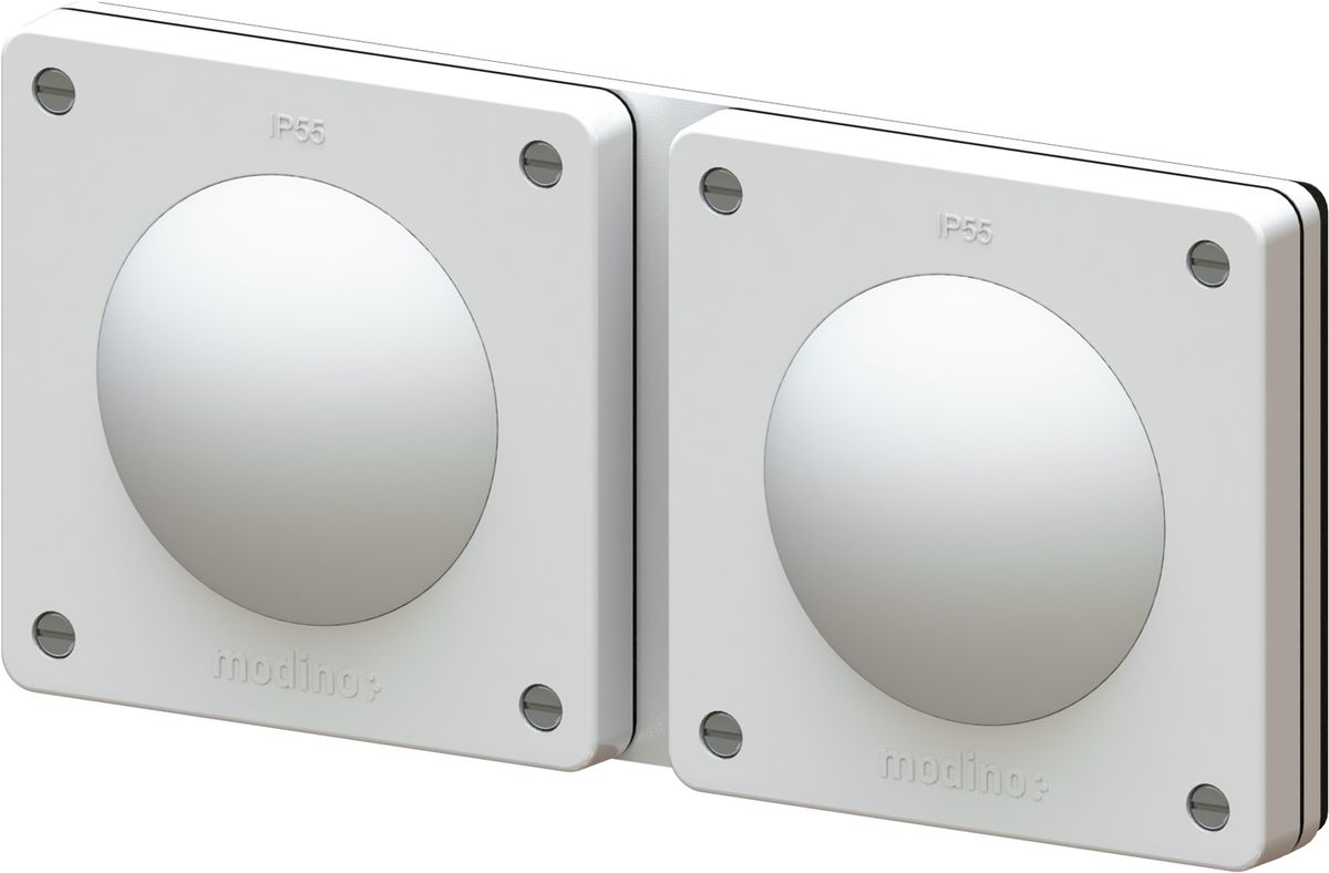 combinaison interrupteur s3 / s3 ta.2x1 ENC exo IP55 blanc