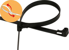 attache câbles redissolvable 7.5x300mm noir / 20 pièces