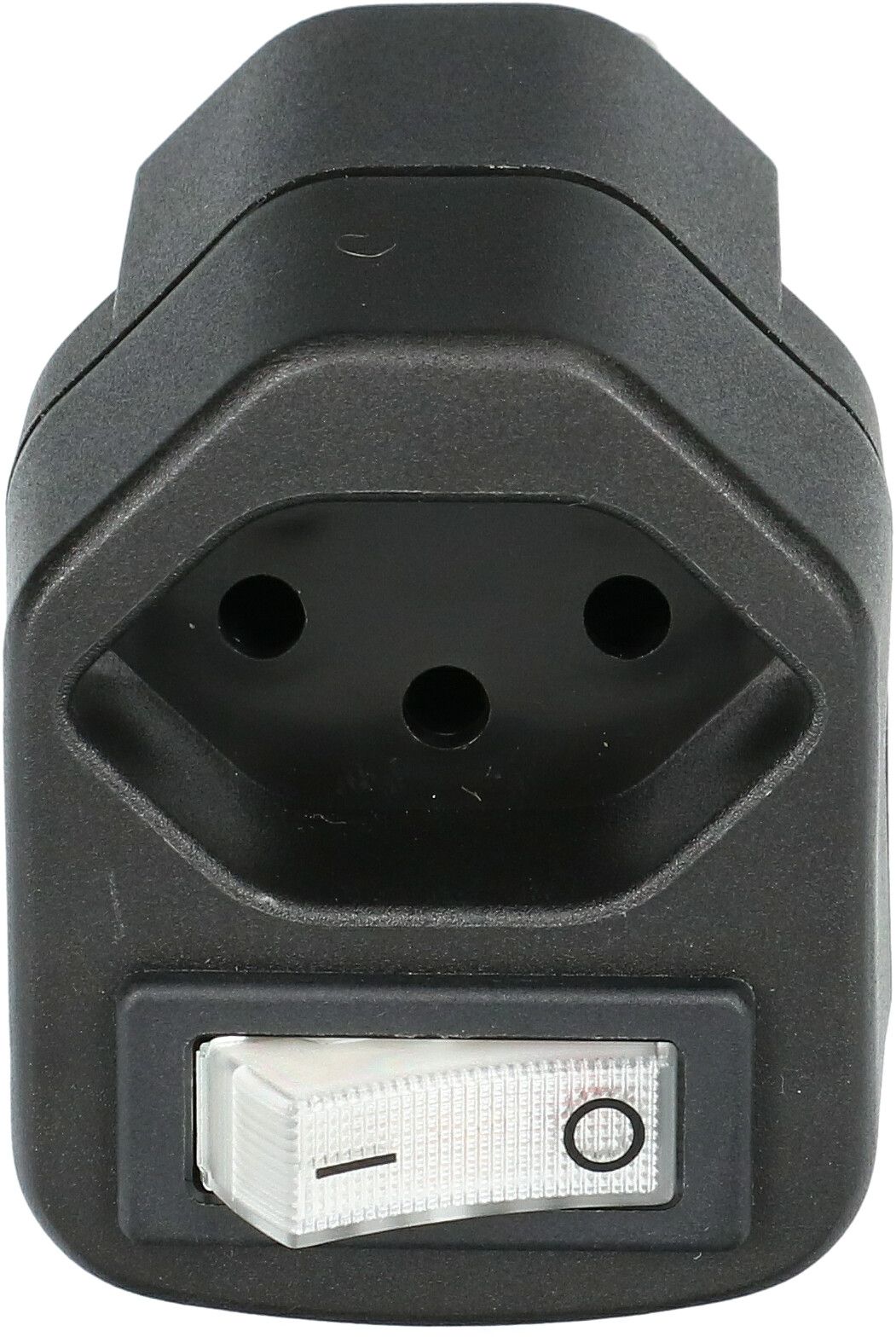 multi adaptateur 1x type 13 3 pôles noir interrupteur
