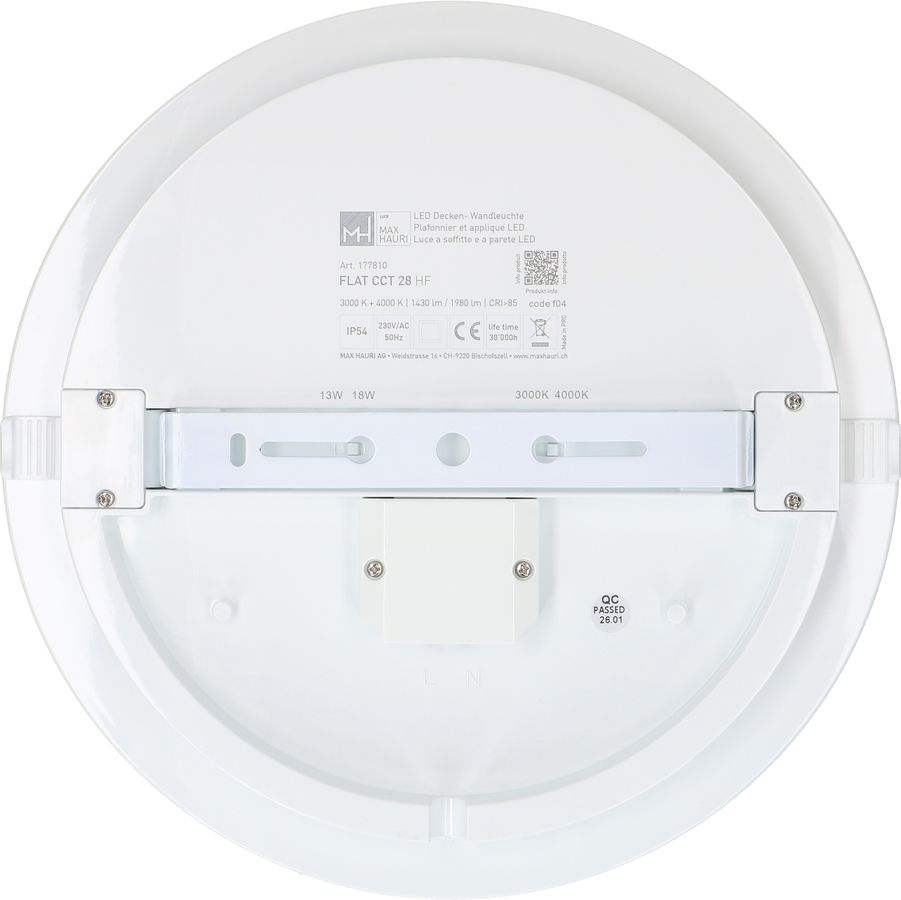Deckenleuchte FLAT CCT 28 HF 13/18W 1430/1980lm