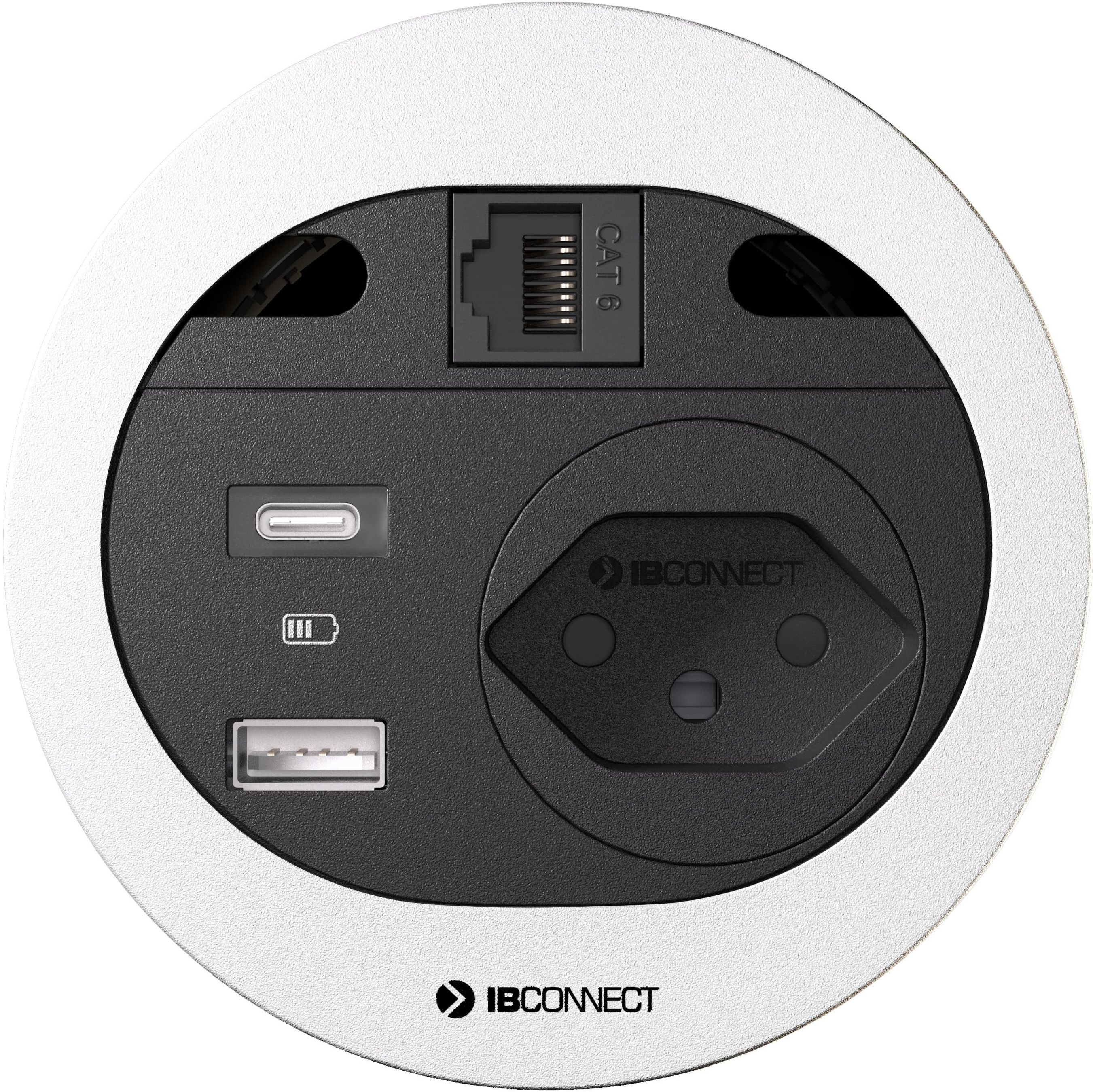 DIVUS bloc multiprise blanc 1x type 13 1x USB A/C 1x RJ45