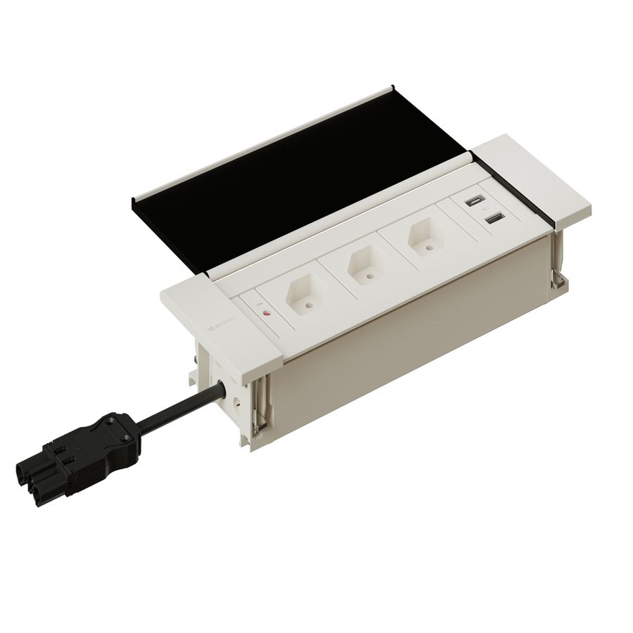 NEXO presa multipla bianco 3x tipo 13 1x USB-A/C