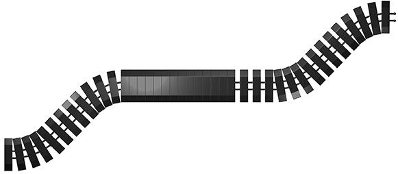 serpentine de câble Pro 80 1.00m noir RAL9005